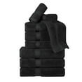 thumbnail image 1 of BNM Egyptian Cotton Luxury 800 GSM 9 Piece Towel Set, Black, 1 of 1