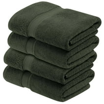 BNM Egyptian Cotton Luxury 800 GSM Bath Towel Set of 4, Green