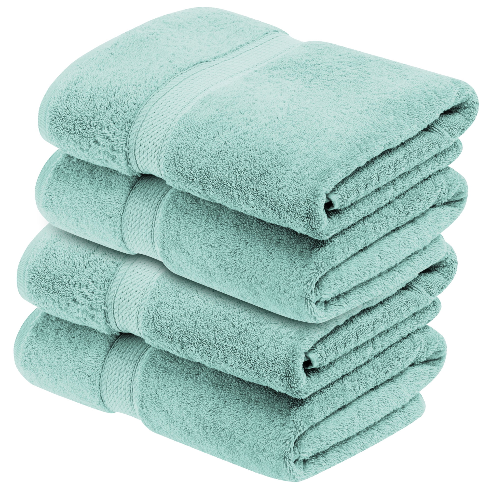 Solid Luxury Premium Cotton 900 Gsm Highly Absorbent 4 Piece Hand Towel  Set, Forest Green By Blue Nile Mills : Target