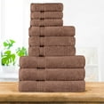 thumbnail image 1 of BNM Egyptian Cotton Luxury 9 Piece Towel Set, Mocha Brown, 1 of 5