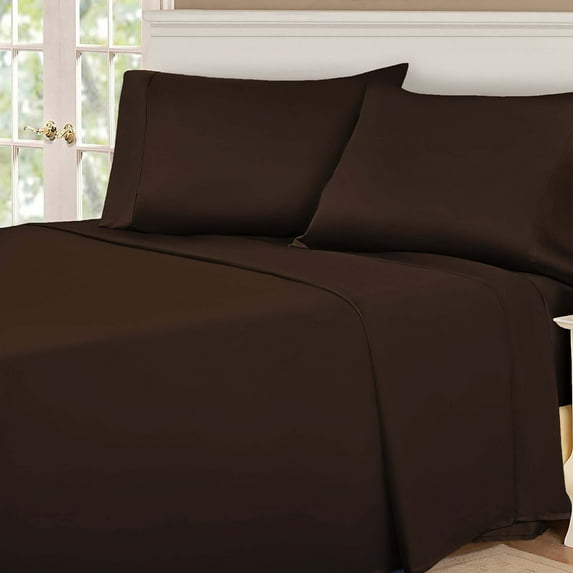 BNM Egyptian Cotton 530 Thread Count Sheet Set, Full Size, Chocolate