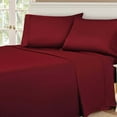 thumbnail image 1 of BNM Egyptian Cotton 530 Thread Count Sheet Set, Split King Size, Burgundy, 1 of 5