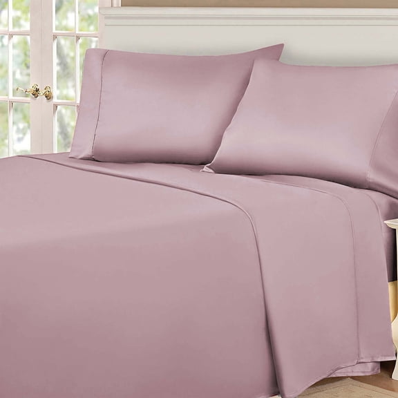 BNM Egyptian Cotton 530 Thread Count Sheet Set, Split King Size, Lavender