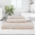 thumbnail image 1 of BNM Egyptian Cotton Solid 3 Piece Towel Set, Ivory, 1 of 6