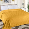 thumbnail image 1 of BNM Fleece Diamond Fluffy Blanket, Full/Queen, Gold, 1 of 7