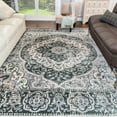 thumbnail image 1 of BNM Floral Medallion Indoor Area Rug, 4' x 6', Nightful Blue, 1 of 8