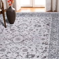 thumbnail image 1 of BNM Floral Scroll Border Washable Indoor Area Rug, 5' x 7' 6", Gray, 1 of 12