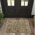 thumbnail image 1 of BNM Floral Scroll Vines Indoor Area Rug, 2' x 3', Green, 1 of 7