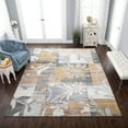 thumbnail image 1 of BNM Floral Damask Indoor Area Rug, 8' x 10', Camel, 1 of 9