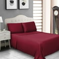 thumbnail image 1 of BNM Modal From Beechwood Sheet Set, Twin XL, Burgundy, 1 of 5