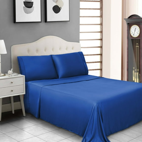 BNM Modal From Beechwood Sheet Set, Twin XL, Navy Blue