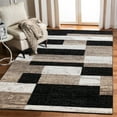 thumbnail image 1 of BNM Modern Color Block Indoor Area Rug, 4' x 6', Ivory-Beige, 1 of 7