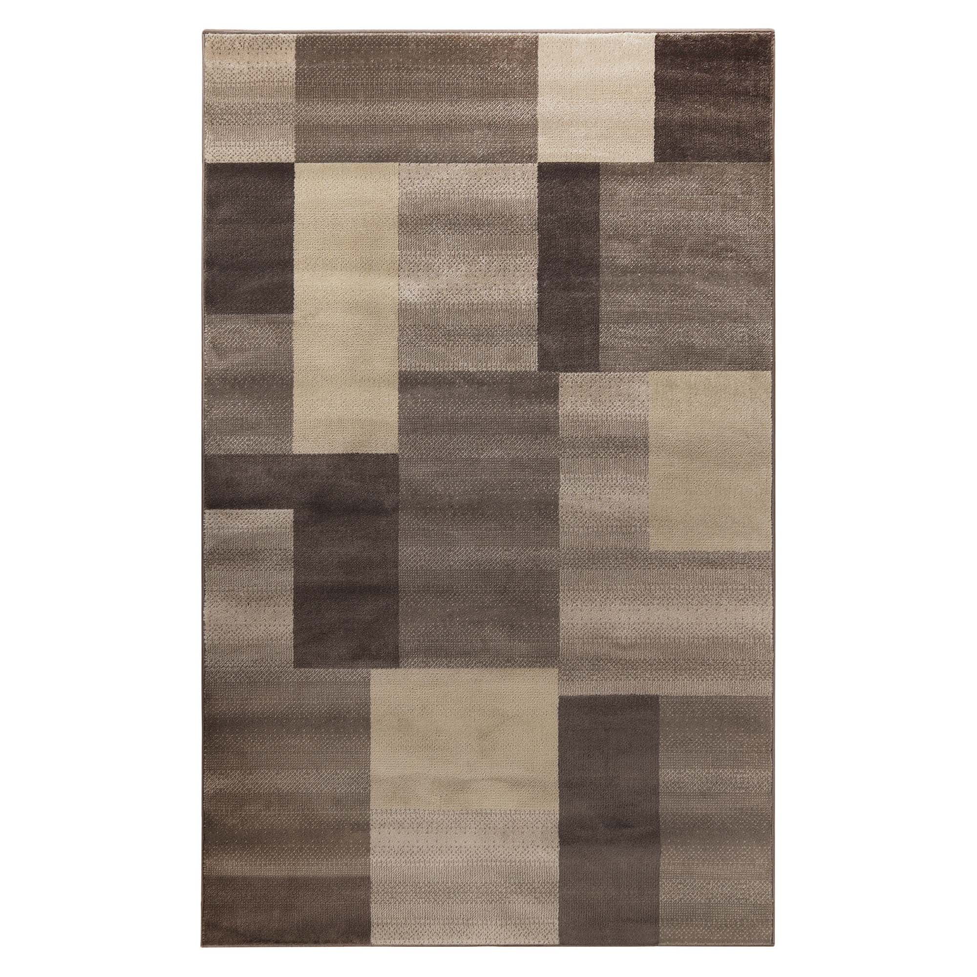 BNM Modern Color Block Indoor Area Rug, Beige, 7' x 9' - Walmart.com