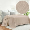 thumbnail image 1 of BNM Modern Cotton Textured Chevron Woven Blanket, Twin, Khaki, 1 of 14