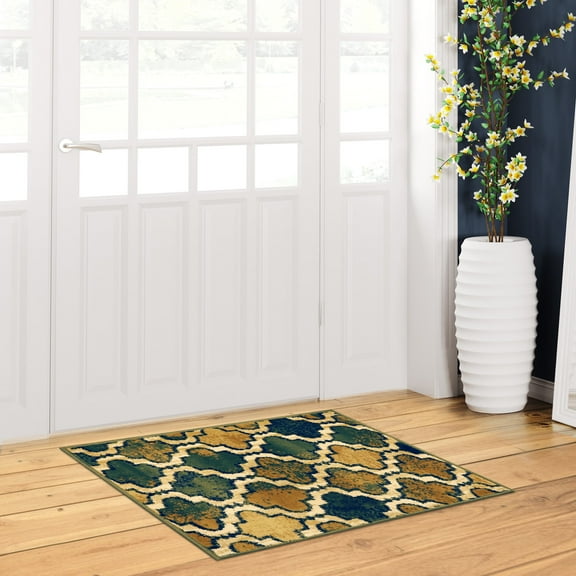 BNM Modern Trellis Indoor Area Rug, 2' x 3', Green