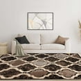 thumbnail image 1 of BNM Modern Trellis Indoor Area Rug, 4' x 6', Chocolate, 1 of 6