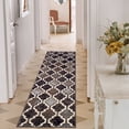 thumbnail image 1 of BNM Modern Trellis Indoor Runner Rug, 2' 7" x 12', Chocolate, 1 of 4