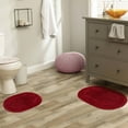 thumbnail image 1 of BNM Non-Slip Washable Bath Rug Set, 20" x 30", 24" x 36", Burgundy, 1 of 8