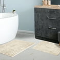 thumbnail image 1 of BNM Non-Slip Washable Bath Rug Set, 20" x 30", 24" x 36", Cream, 1 of 6