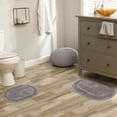 thumbnail image 1 of BNM Non-Slip Washable Bath Rug Set, 20" x 30", 24" x 36", Silver, 1 of 8