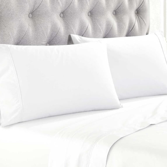 BNM Organic Cotton Pillowcases, Set of 2, King, White