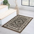 thumbnail image 1 of BNM Oriental Medallion Floral Indoor Area Rug, Brown, 2' x 3', 1 of 4