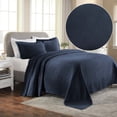 thumbnail image 1 of BNM Paisley Cotton Decorative Bedspread and Sham Set, Full, Navy Blue, 1 of 9