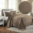 thumbnail image 1 of BNM Paisley Cotton Decorative Bedspread and Sham Set, Full, Taupe, 1 of 9