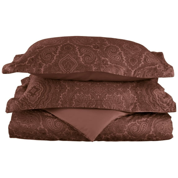 BNM Paisley Duvet Set, King/ California King, Chocolate