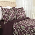 thumbnail image 1 of BNM Paisley Flannel Cotton Duvet Set, King/California King, Purple, 1 of 7
