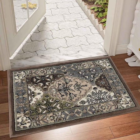 BNM Paloma Contemporary Damask Indoor Area Rug, 2. x 3', Chocolate