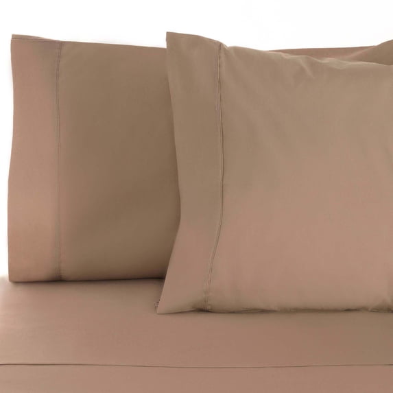 BNM 800 TC Cotton Blend Pillowcase Set of 2, Standard, Taupe