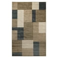 thumbnail image 1 of BNM Plush Geometric Indoor Area Rug, Beige/ Blue, 7' x 9', 1 of 5