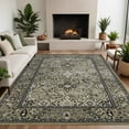 thumbnail image 1 of BNM Radcliffe Traditional Floral Medallion Indoor Area Rug, 5' x 8', Green, 1 of 6