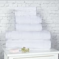 thumbnail image 1 of BNM Ribbed Cotton 6 Piece Assorted Towel Set, White, 1 of 9