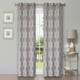 thumbnail image 1 of BNM Ribbon Blackout Curtains, Set of 2, 42" x 108", Silver, 1 of 6