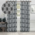 thumbnail image 1 of BNM Ribbon Blackout Curtains, Set of 2, 52" x 63", Grey, 1 of 6