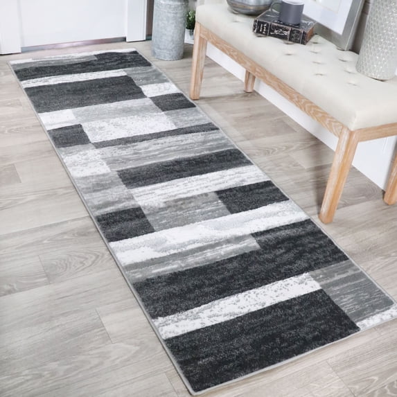 BNM Rockwood Area Rug or Runner, 2' 7" x 8', Canal Blue