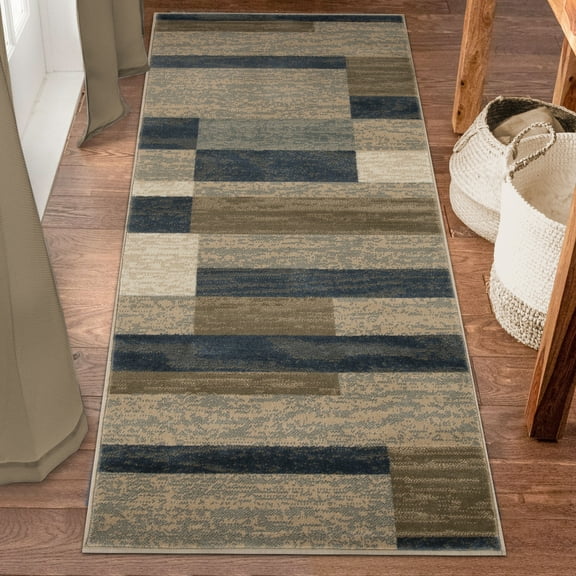 BNM Rockwood Area Rug or Runner, 2' 7" x 8', Midnight Navy