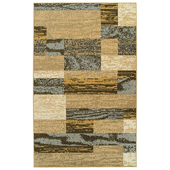 BNM Rockwood Area Rug or Runner, 8' x 10', Light Blue-Beige