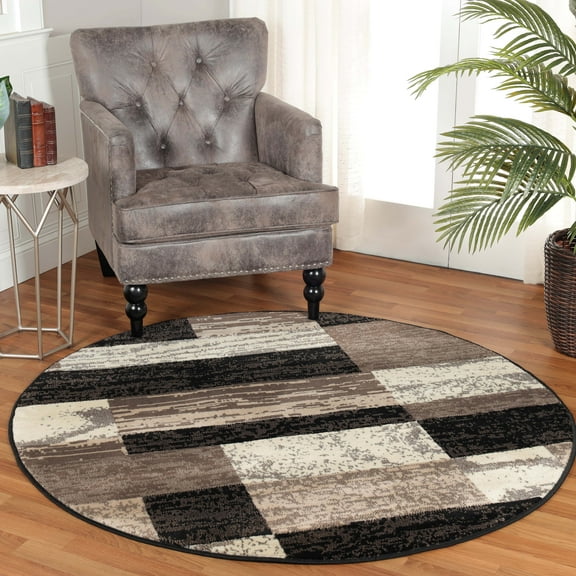 BNM Rockwood Plush Area Rug or Runner, 5', Chocolate