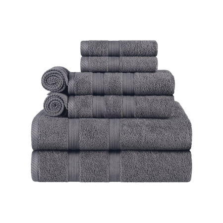 BNM Smart Dry Cotton Bath, Hand, Face Towel Set, Grey
