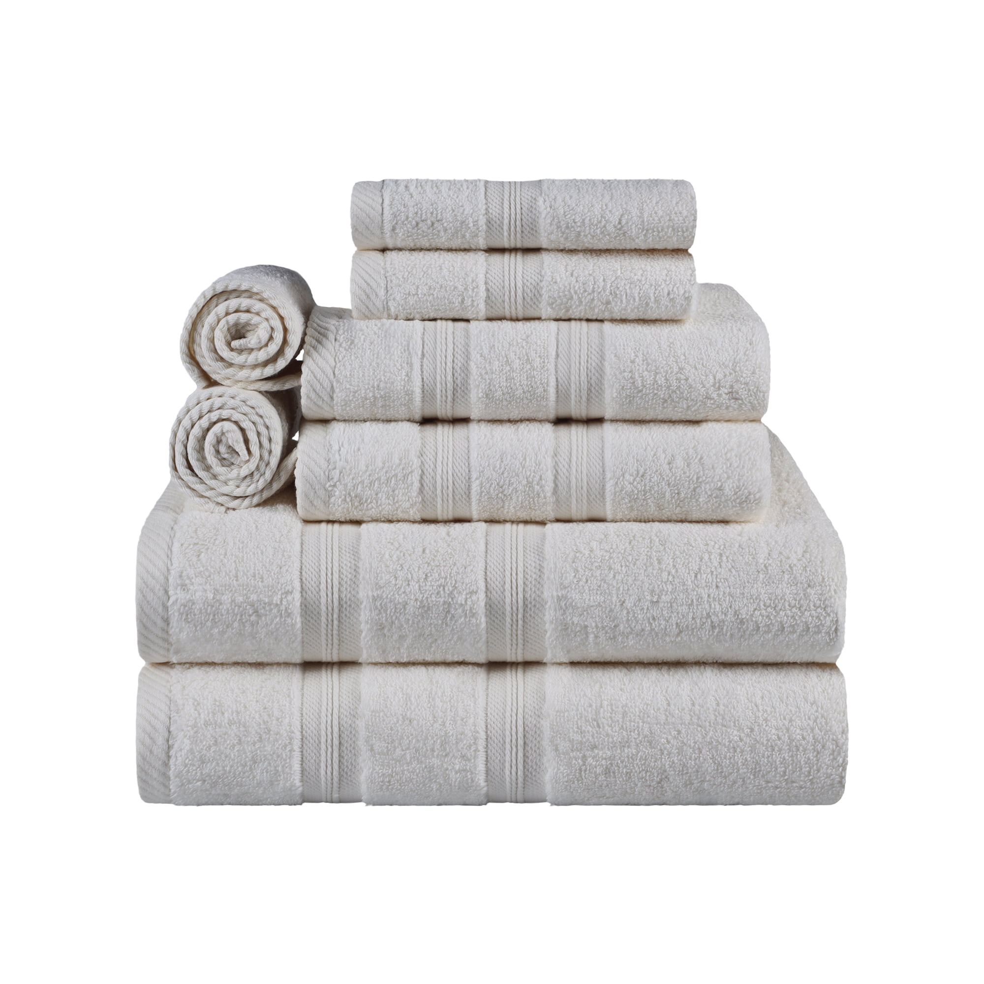 BNM Smart Dry Cotton Bath, Hand, Face Towel Set, Ivory