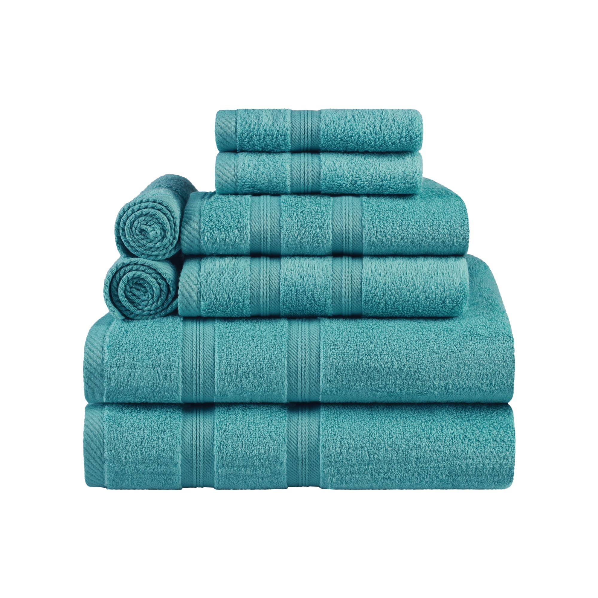 BNM Smart Dry Cotton Bath, Hand, Face Towel Set, Turquoise