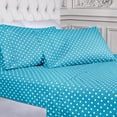 thumbnail image 1 of BNM Soft Deep Pocket 600 Thread Count Cotton Blend Polka Dot Sheet Set, 1 of 9