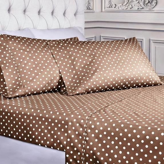 BNM Soft Deep Pocket BNM Cotton Blend Polka Dot Sheet Set