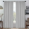 thumbnail image 1 of BNM Solid Blackout Back Tab Curtains, Set of 2, 52" x 96", Marshmellow, 1 of 11