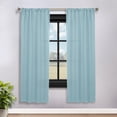 thumbnail image 1 of Bkue Nile Mills Modern, Classic Solid Semi Blackout Curtains, Set of 2, 36" x 72", Green Lily, 1 of 11