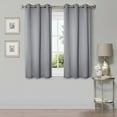thumbnail image 1 of Bkue Nile Mills Modern, Classic Solid Semi Blackout Curtains, Set of 2, 42" x 63", Silver, 1 of 8