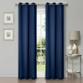 thumbnail image 1 of Bkue Nile Mills Modern, Classic Solid Semi Blackout Curtains, Set of 2, 42" x 84", Navy Blue, 1 of 8
